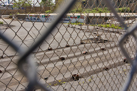 Go-cart tracks in ugly light (Coney Island, Brooklyn, NY)